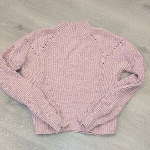GAP Dusty Rose Sweater with Knitted Texture